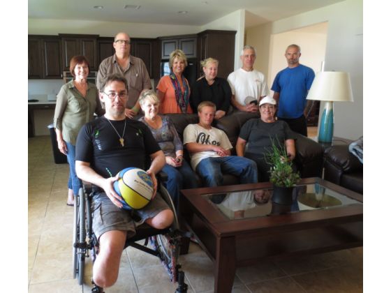 David Mayer and family in their newly furnished Corona home