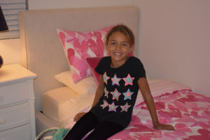 Family in their new home