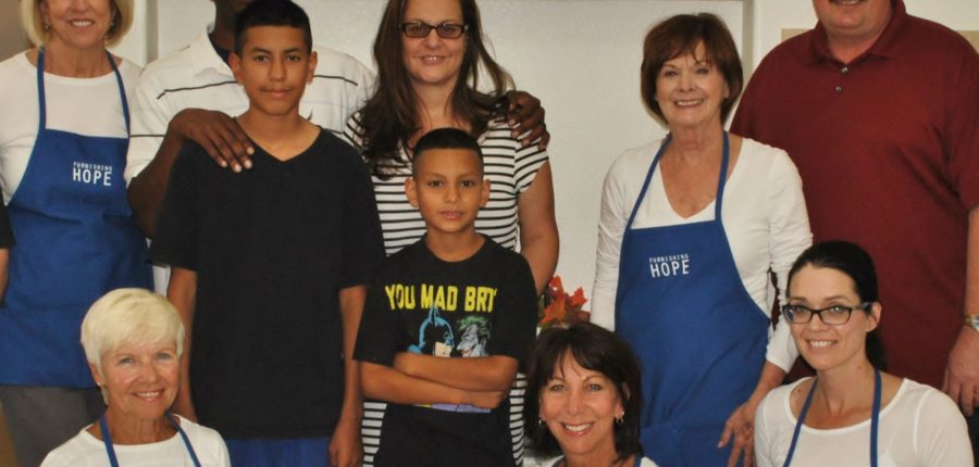 Furnishing Hope volunteers with the Jones family in Menifee