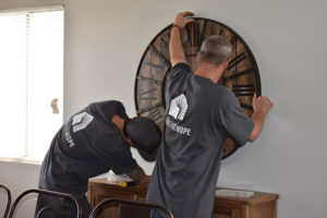Volunteers delivering furniture